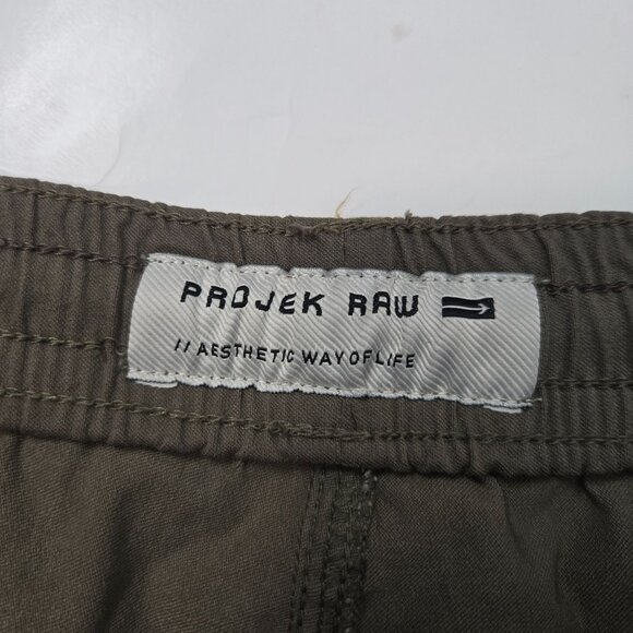 Projek Raw Men's Size L XAVIER Moss Solid Bungee Cargo Jogger Canvas Utility - Picture 7 of 10